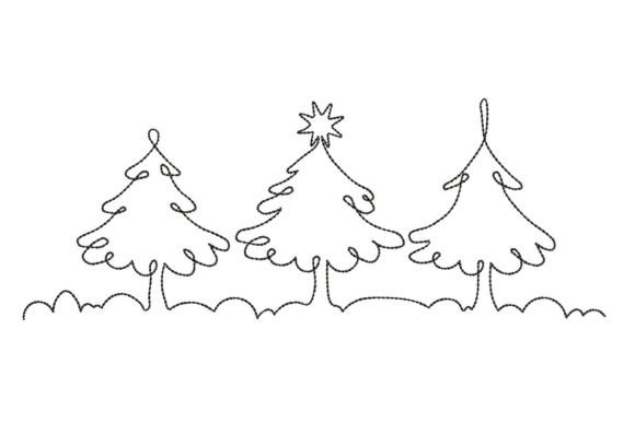 Christmas Trees Line Art: A Designer's Review