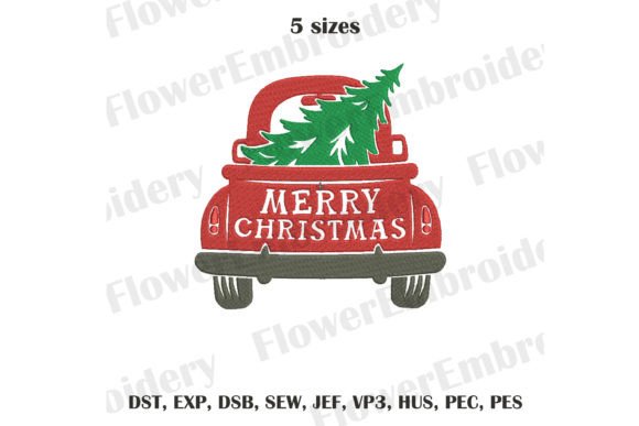 Christmas Truck with Tree Embroidery Review