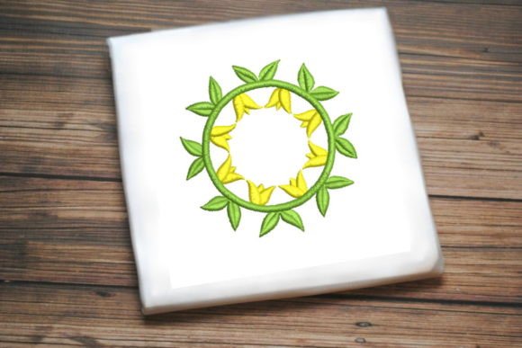 Green Yellow Flower Wreath Embroidery Review