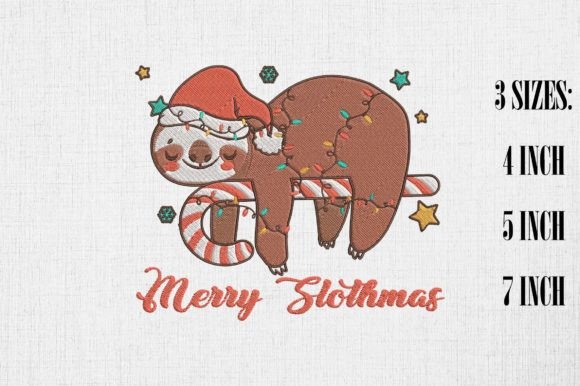 Merry Slothmas Lazy Christmas Sloth