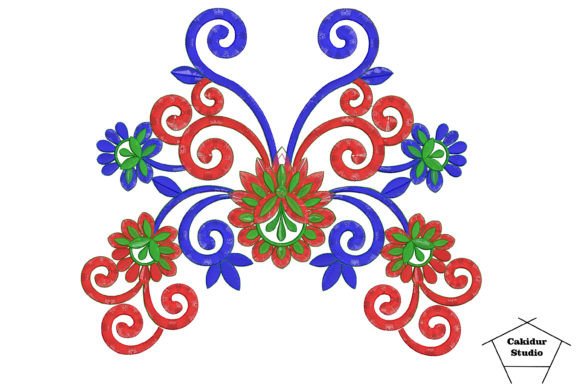 Red Flower Bunch Embroidery Design Review